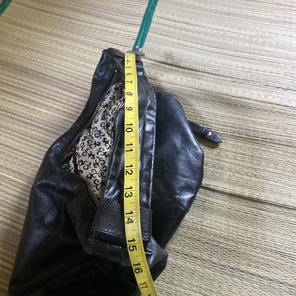 Genuine Black Leather Hobo Bag - Picture 7 of 15